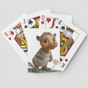 Babyflodhästspelekort Casinokort