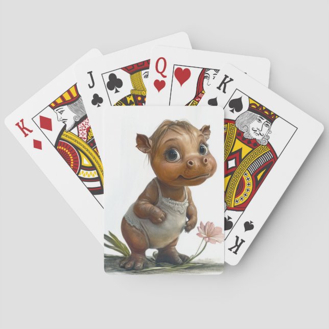 Babyflodhästspelekort Casinokort (Baksidan)