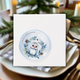 Babyfodral för Winter Uggla Watercolor Gåvor Etiketter