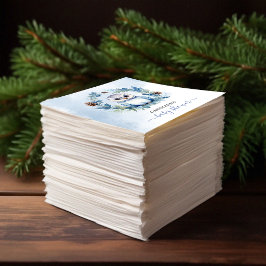 Babyfodral för Winter Uggla Watercolor Pappersservett