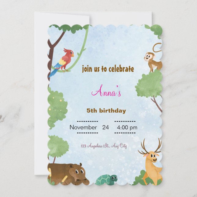 BABYFÖDSELSEINVITATION KORT (Framsida)