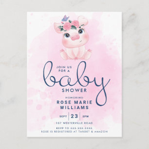 BABYFÖRSÄLJNING Regnbåge Watercolor Gris Vykort