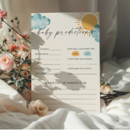 Babyförutsägelser Bebis Shower Spelkort