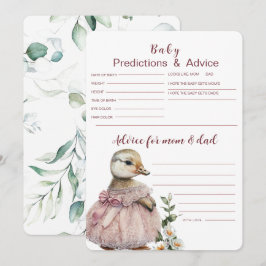Babyförutsägelser & rådkort | Baby Shower-spel Inbjudningar