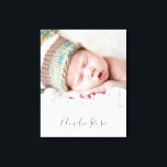 BABYFOTO FÖDELSEDATUM fetstil blekgrå grå Canvastryck<br><div class="desc">av kat massard >>> WWW.SIMPLYSWEETPAPERIE.COM <<<</div>