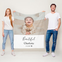 Babyfoto med anpassat namn minnessak