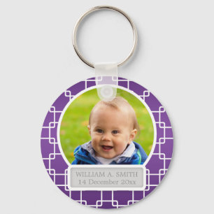 Babyfoto med kända eleganta spaljélilor nyckelring