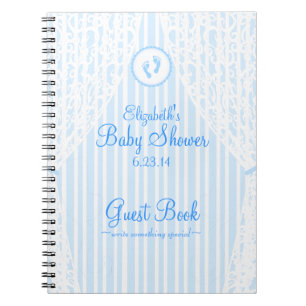 BabyFotspår-Dusch Guestbook Anteckningsbok