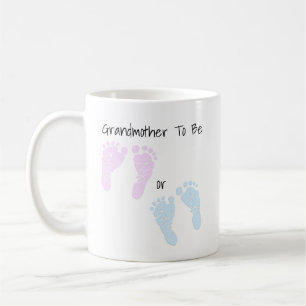 Babyfotspårfarmor som är meddelande kaffemugg