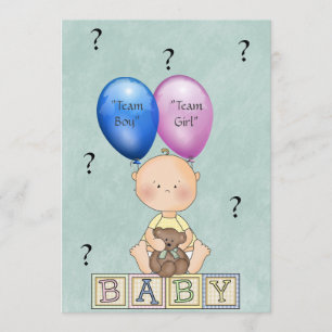 Babygender avslöjer partyinbjudan inbjudningar