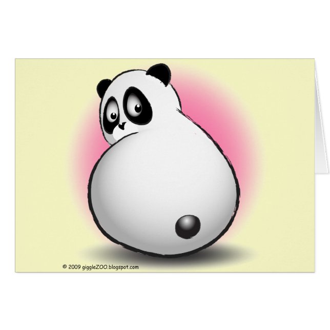 BabygigglePanda Hälsningskort (Framsidan Horizontal)
