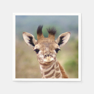 Babygiraffbild, Kenya, coctail för afrika Pappersservett