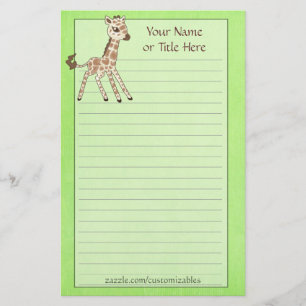 Babygiraffbrevpapper Brevpapper
