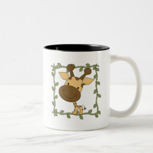 BabygiraffTshirts och gåvor Två-Tonad Mugg