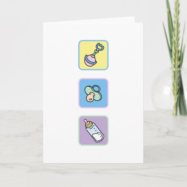 Babygrattis för nya eller förväntansfulla kort (Framsida)
