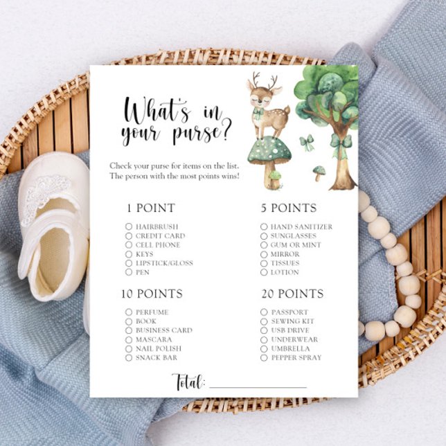 Babyhjort - Vad har du i handväskan baby shower sp (Skapare uppladdad)