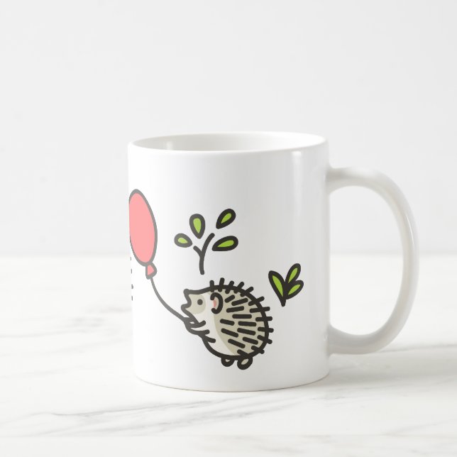 Babyigelkott röda ballong kaffemugg (Höger)