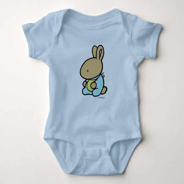 BabyJersey Bodysuit, söt kanin Tee Shirt (Framsida)