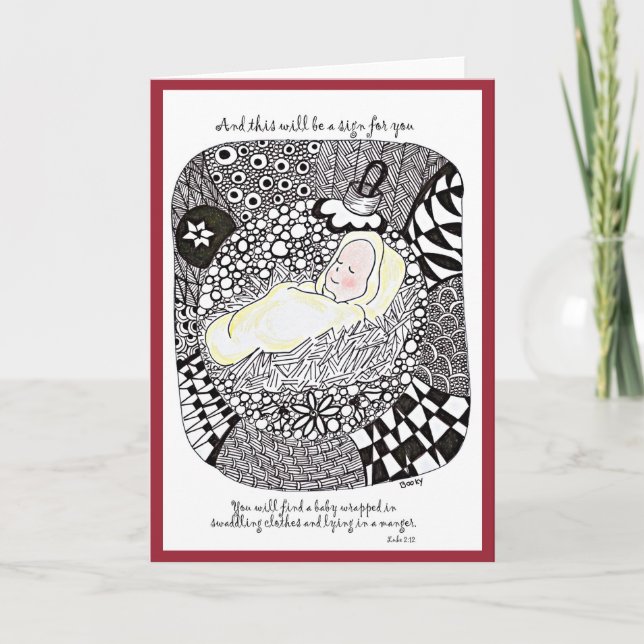 BabyJesus julkort Helgkort (Framsida)