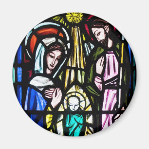 BabyJesus målat glass från Sts Michael kyrka Magnet