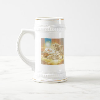 BabyJesus Nativity med Lambs och åsnan Sejdel