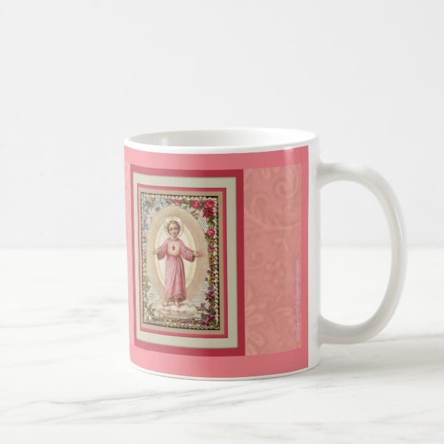 BabyJesus rosa välsigna dig dig kaffemugg (Höger)