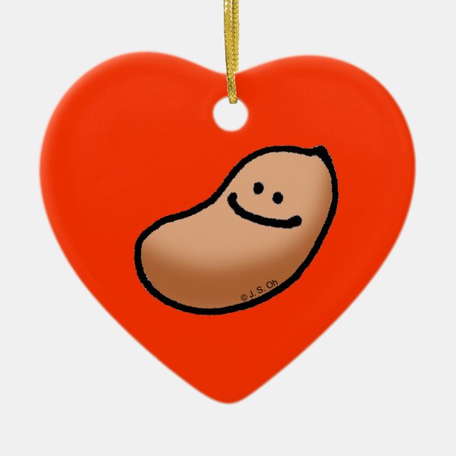 Babyjordnöt Julgransprydnad Keramik (Framsidan)