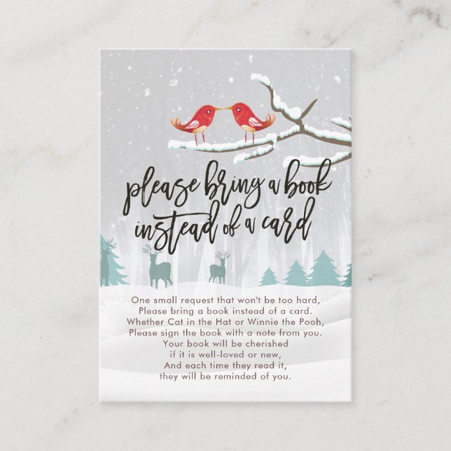 Babykalas Vänligen ta med en bok istället för ett  Tilläggskort (Framsida)