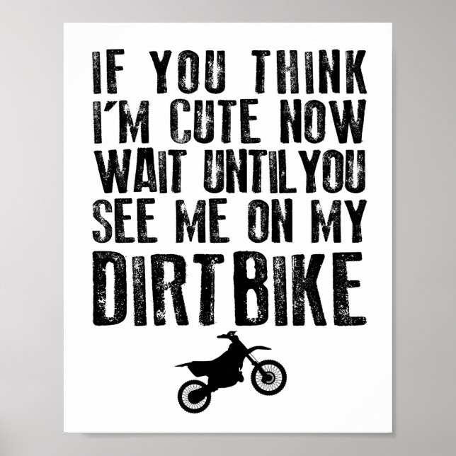 Babykammar Dirtbike MX Småbarnstryck Poster (Framsidan)