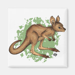 Babykänguru Magnet