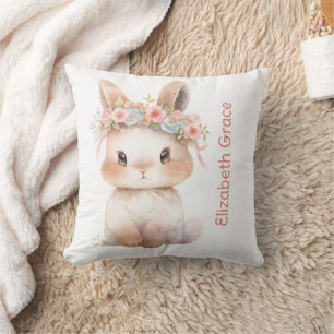 Babykanin Monogram Namn Present Babyflicka Barnkam Kudde