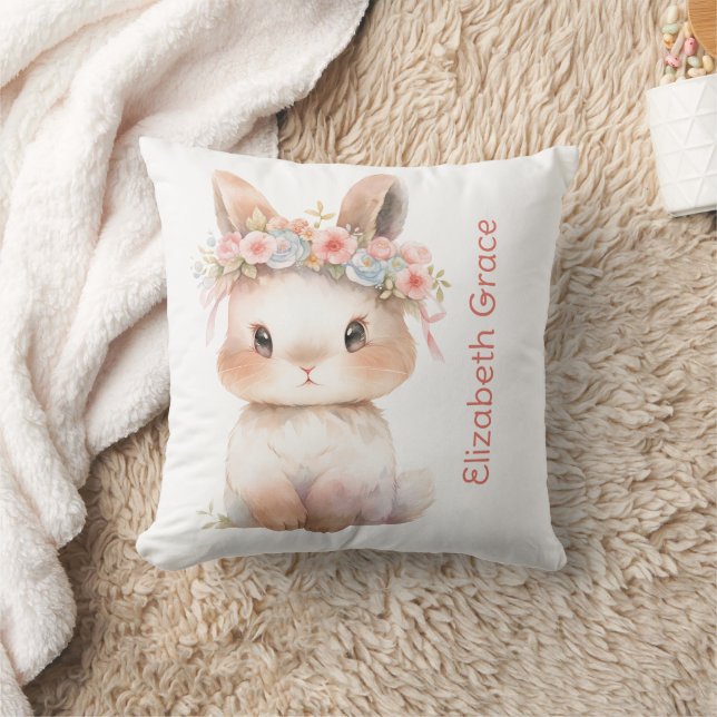 Babykanin Monogram Namn Present Babyflicka Barnkam Kudde (Filt)