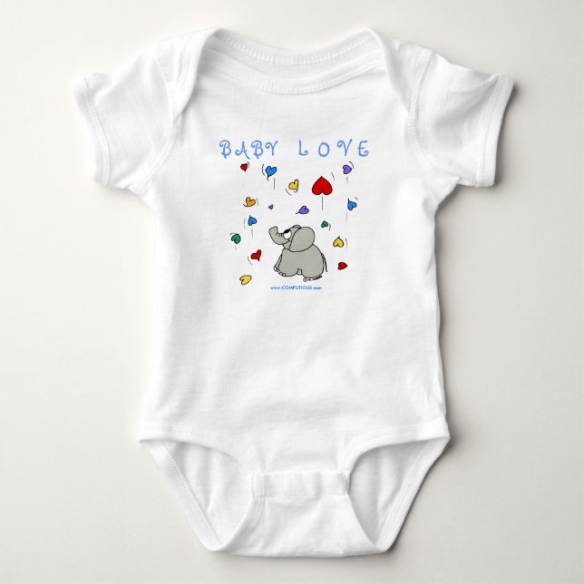 BABYKÄRLEK (blått eller skjortan Tee Shirt (Framsida)