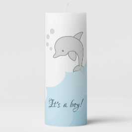 Babykläder 3 x 8 tum ljussken blå delfin