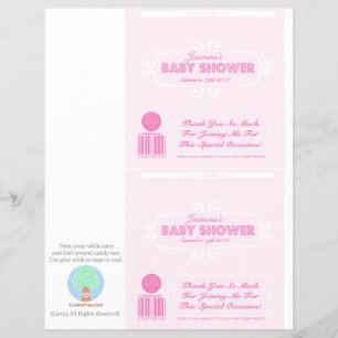 Babykläder Anpassningsbar Candy Pub Wrappers Rosa Reklamblad