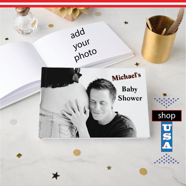 Babykläder 🍼 Baby-klumpfoto-monogram Gästböcker (Skapare uppladdad)