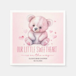 Babykläder, babykläder, liten vattenfärgbjörn pappersservett