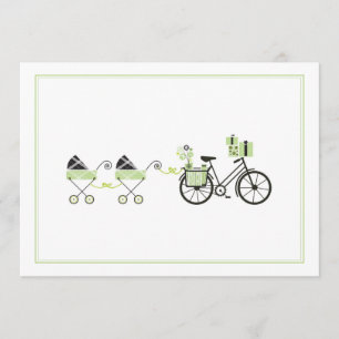 Babykläder - Bicycle & Baby Carriage Inbjudningar