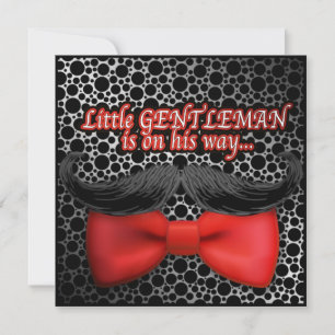 Babykläder BOY Little Gentlemen Whiskcard Inbjudningar