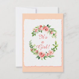 Babykläder Det är ett platt kort för inbjudan till