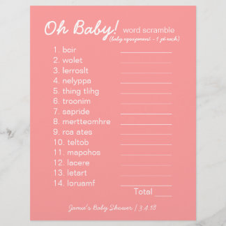Babykläder, DIY - Ord-bildspel - rosa