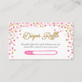 Babykläder, fickkort Rosa Guld glitter Tilläggskort