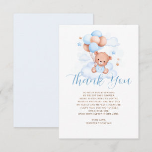 Babykläder för blå bubblor, Nalle Tack Kort