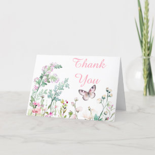 Babykläder för Blommigt av fjäril Grönt i vår Tack Kort