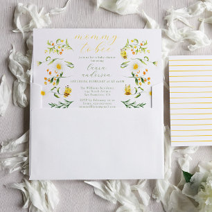 Babykläder för Blommigt av mamma till bin-Elegant Inbjudningar
