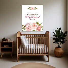 Babykläder för Blommigt för Ro-vattenfärg Poster