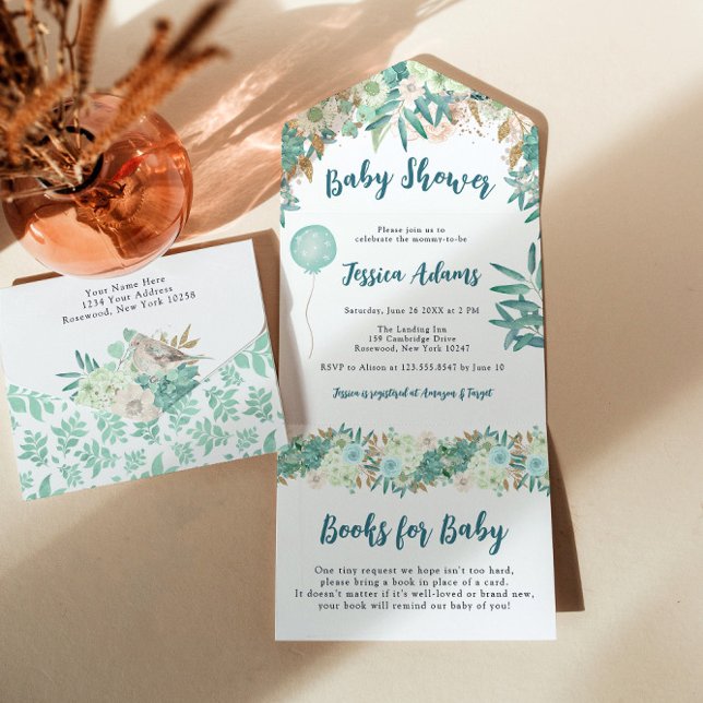 Babykläder för Blommigten elegant Mint (Skapare uppladdad)
