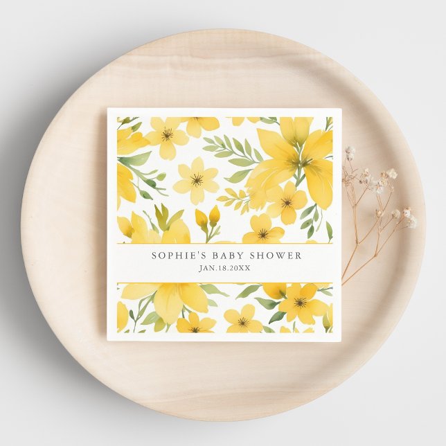 Babykläder för Blommigten personlig Namn Pappersservett (Skapare uppladdad)