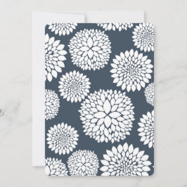 Babykläder för chic Blue White Flowers Inbjudningar