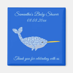 Babykläder för Cute Blue Pojke Anpassningsbar Narw Magnet